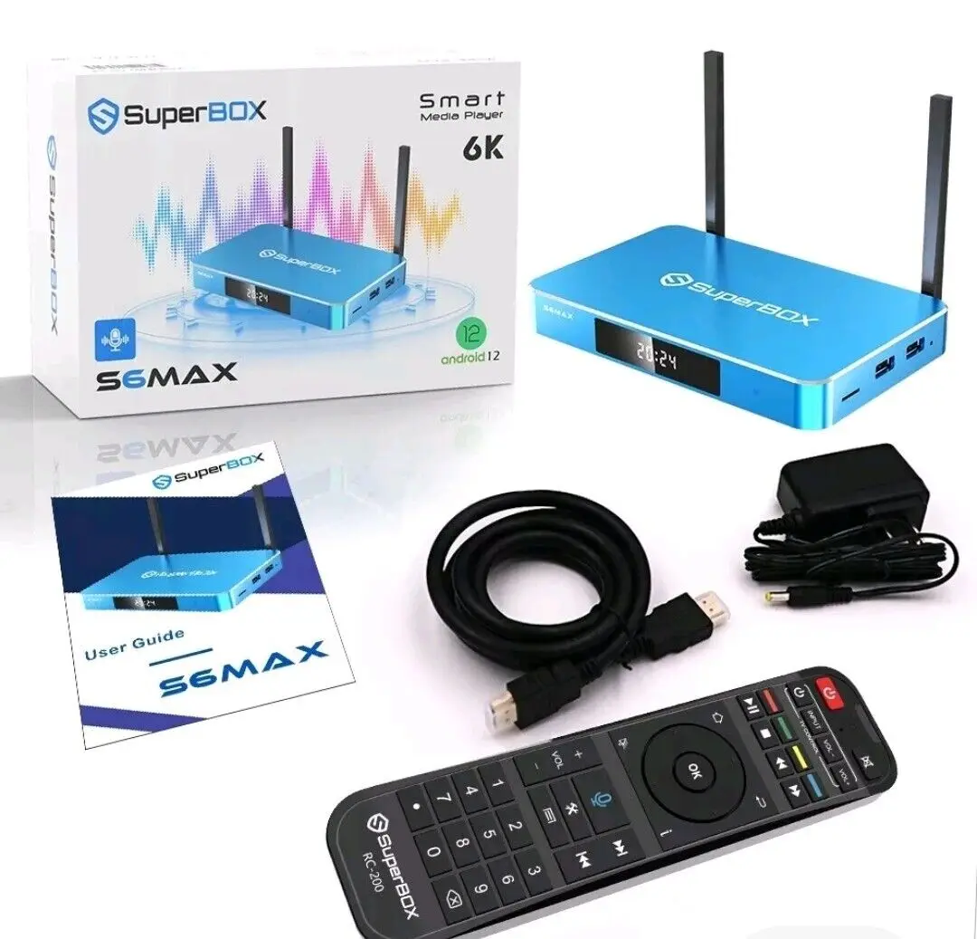 New Superbox S6 max Ultra EliteS Dual Band Wi-Fi Smart Media Player android tv box for business