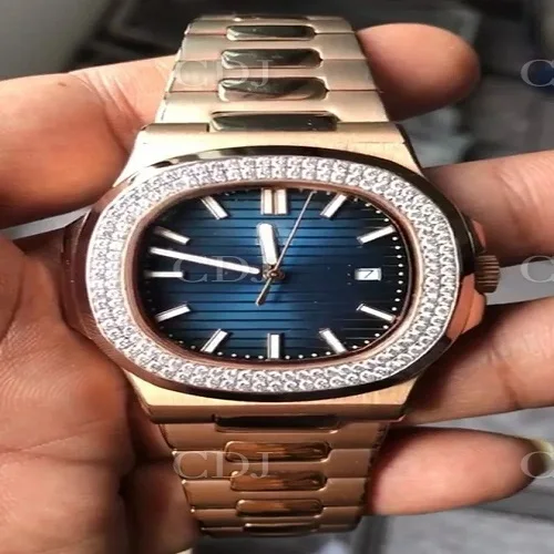 Factory Wholesale High end Luxury Bling Hip Hop Iced Out Diamond Dial Watch VVS Moissanite Stainless Steel Mechanical Watches