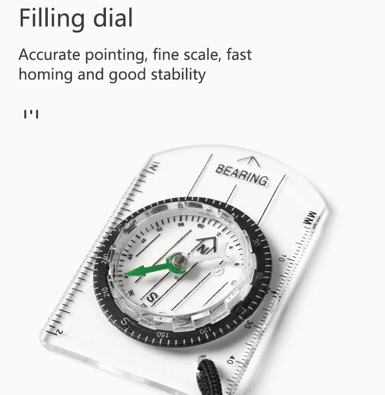 Multifunctional Professional Geological Compass Waterproof Accuracy Compass  Outdoor Portable Army Style Compass