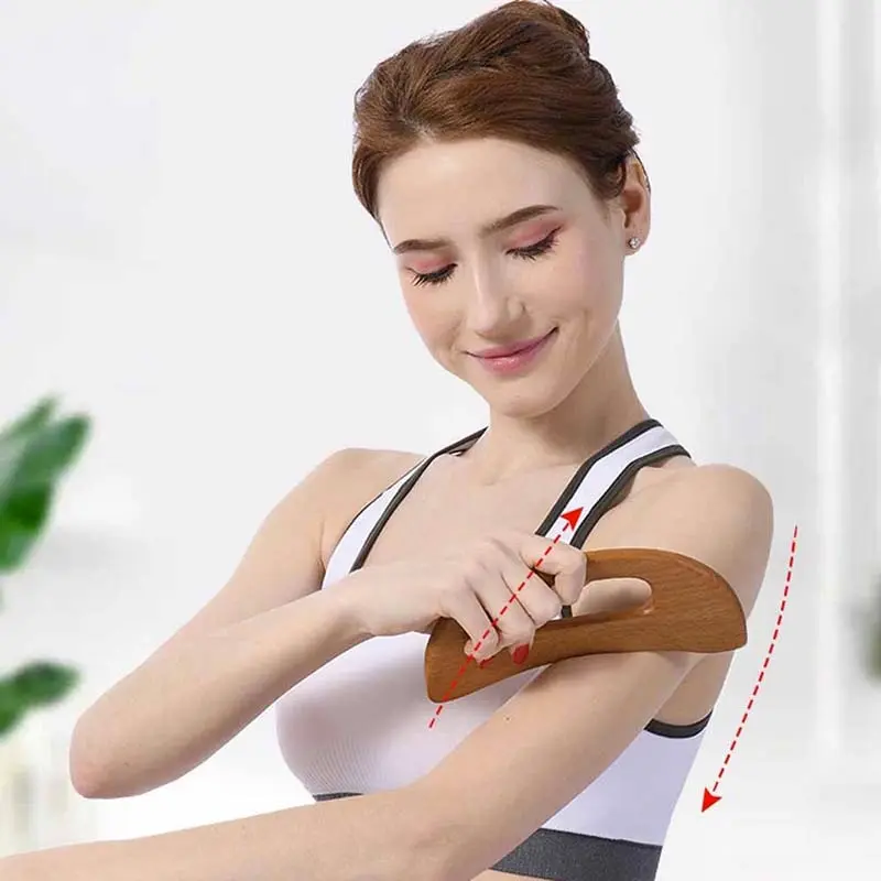 Custom Logo Wooden Gua Sha Tools Scraping Board Massage Tool Slimming Scraper Body Wood Massage Therapy Tool