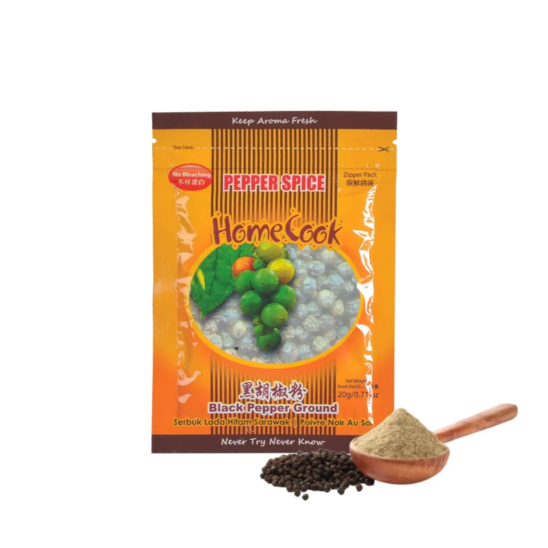 Premium Quality Black Pepper Ground 20g Bulk Black Pepper Powder Europe Export Malaysia Halal Certified Spices Herbs Products