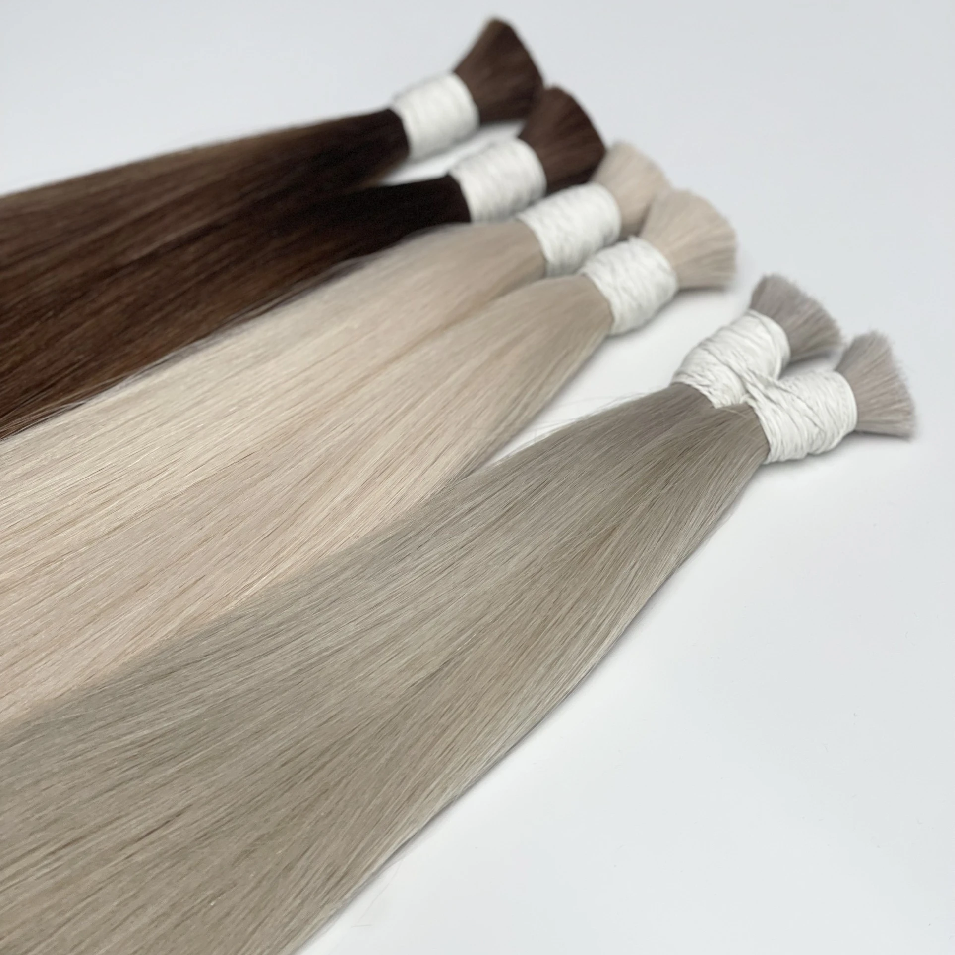 100% Raw Clip ins Human Hair Extensions genius weft 12a Remy Hair vietnamese Hair Silky Straight