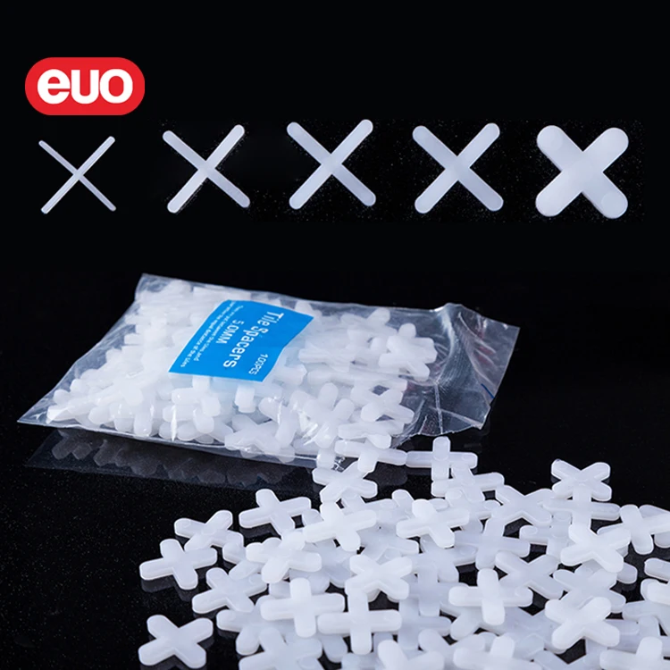 EUO wholesale tile accessories cross white tile Spacer for wall floor tile leveling system