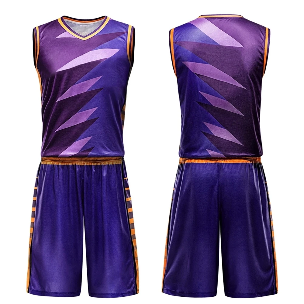 Wholesale Fashion Sports Clothes Plus Size Men Basketball uniform Shirt jersey Set For Team Wear with custom design and style