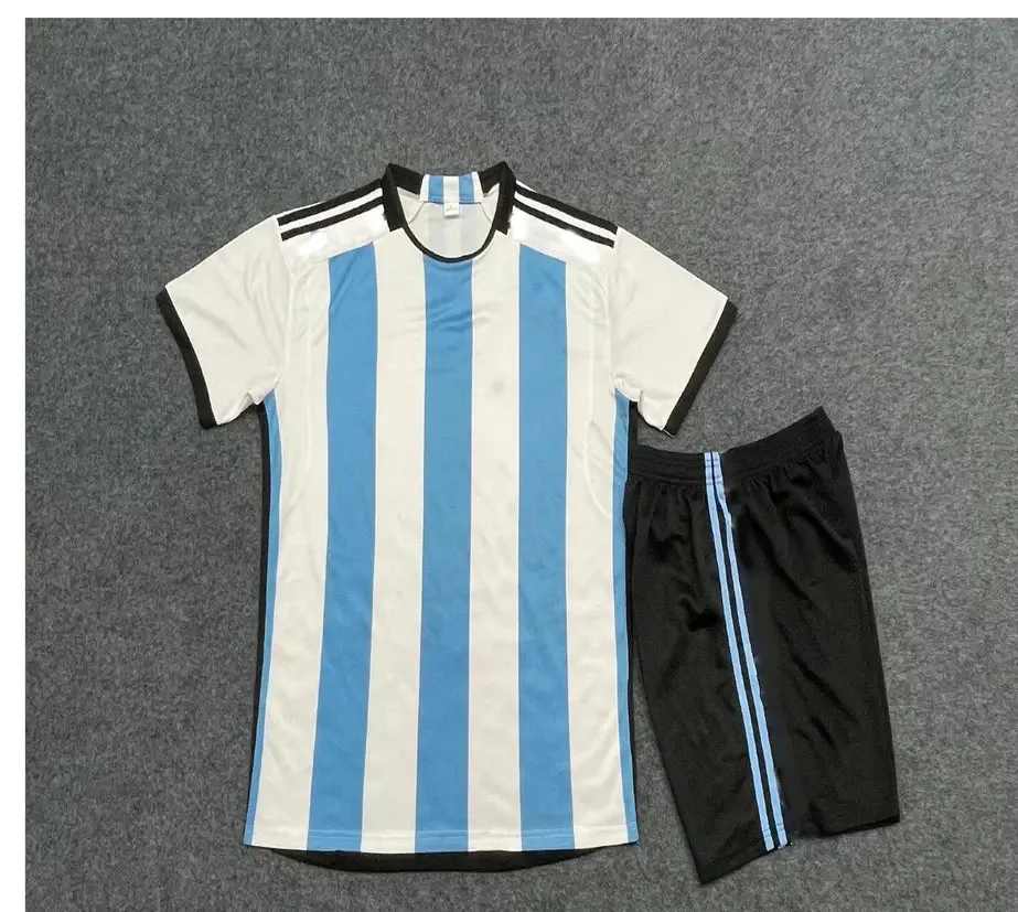 Custom Soccer Uniforms Football Shirts Two Piece Men Shorts Set Sublimation Soccer Jersey Set Kids
