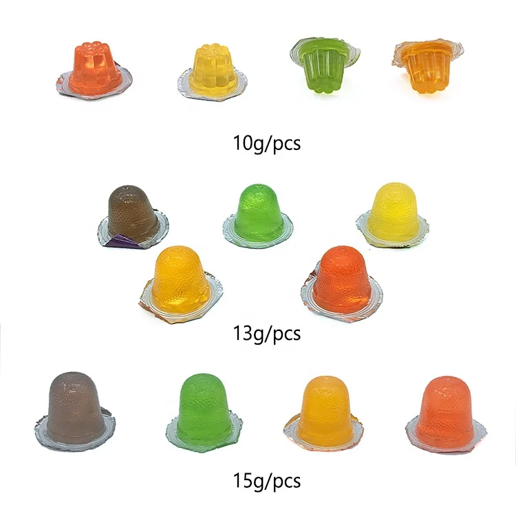 HALAL Coconut Soft Jelly 13g 100pcs Assorted Mini Fruit Jelly in Cute Pink Pig Jars