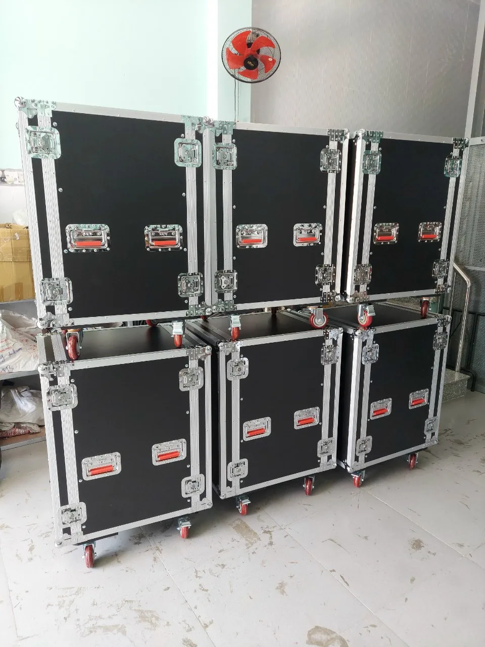 Rack Case Protection for PA/DJ gears 10U 12U 16U Customize with Locking Drawers Portable Carry Case