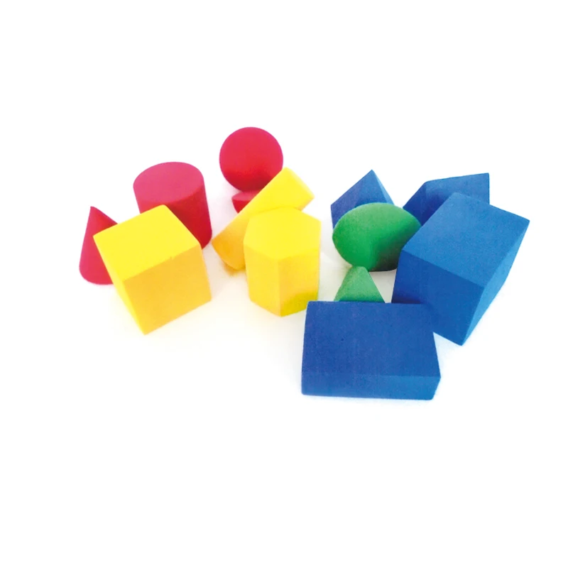 Soft Foam Geometry Blocks Set, EVA Building Stacking Cubes Blocks, Cubes Blocks, Shape Puzzles