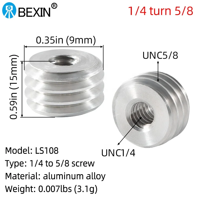 BEXIN camera accessories 1/4 female to 5/8 male conversion screw nut transfer camera screw tripod monopod