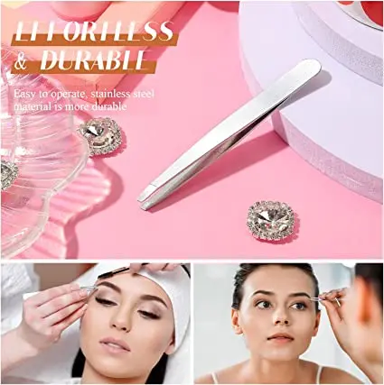 Stainless Steel Facial Hair Remover Tweezers Women Slanted Tweezers Plucker Your Daily Beauty Routine Tweezer eyebrow Shaping