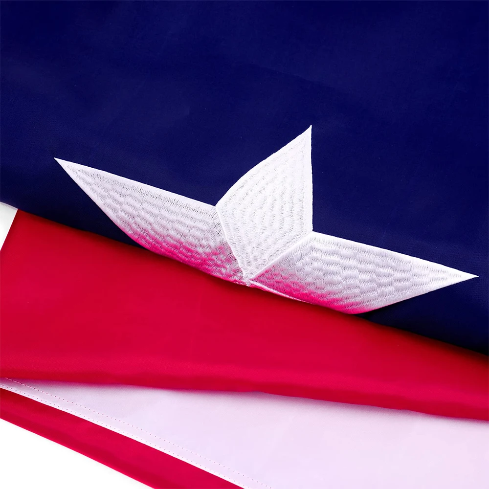 8x12 FT Outdoor Embroidered American Texas State Heavy Duty 210D Nylon Flag Texas Flag Of Texas with 2 Metal Grommets