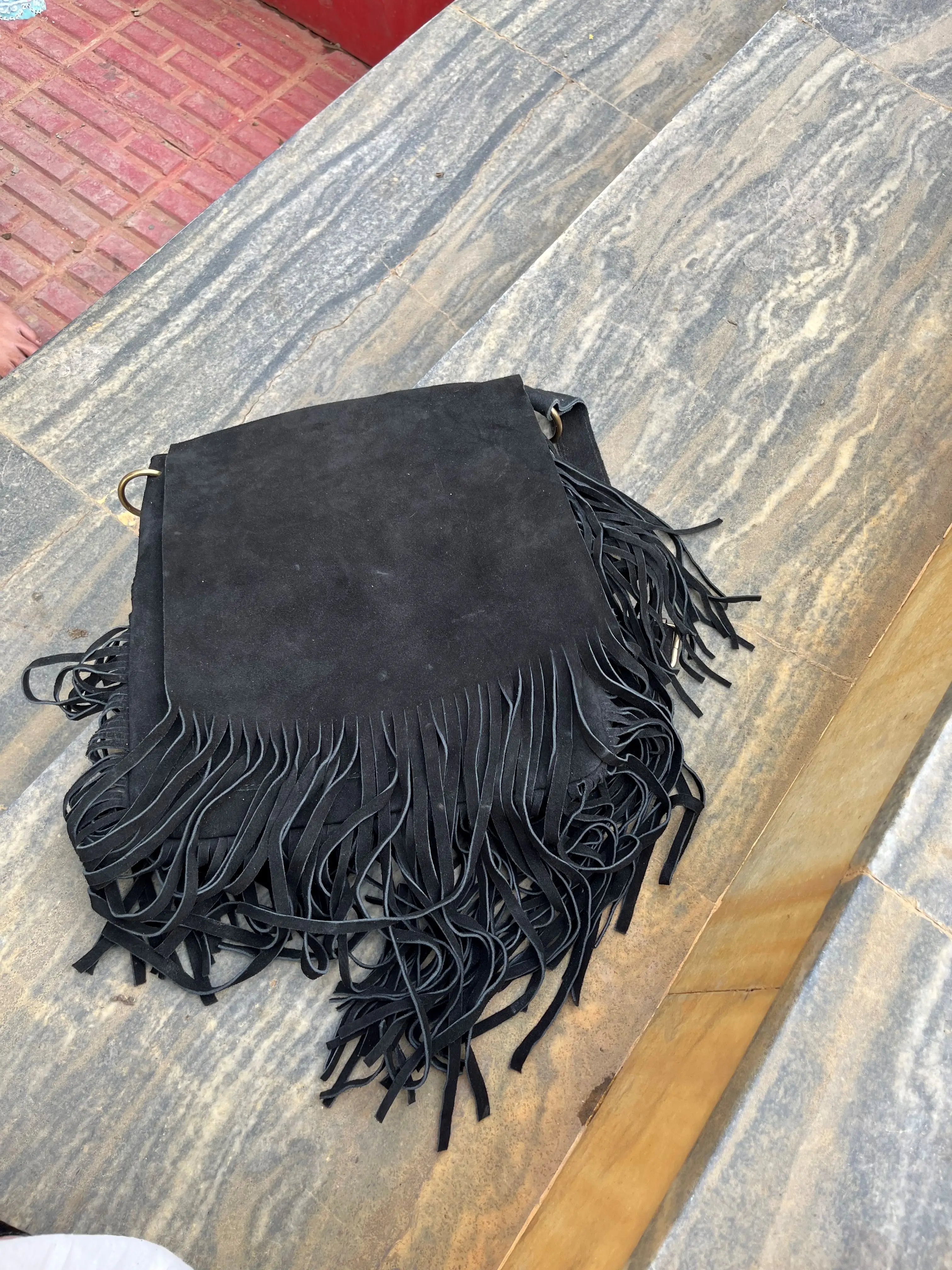 Traditional Premium Quality Wester Design Stylish Handmade Suede Leather Handmade Fringe Cross Body Bag For Woman And Girl