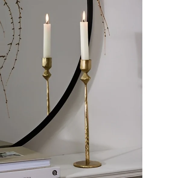 Colorful Finished Iron Metal Candle Stand For Home Interior Candlesticks Lighting Wedding House and Living Room Decoration 2024