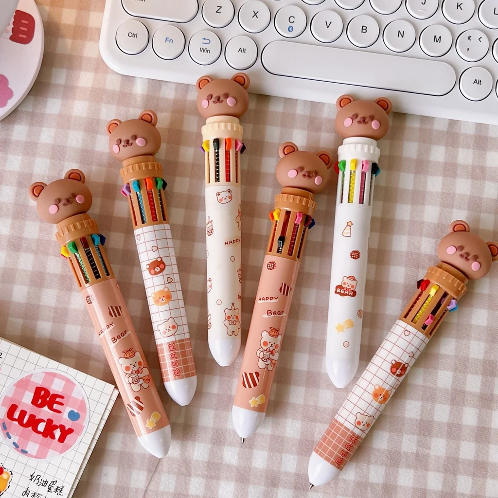 Japanese high-quality cute quick-drying 0.5mm multi-color press gel pen