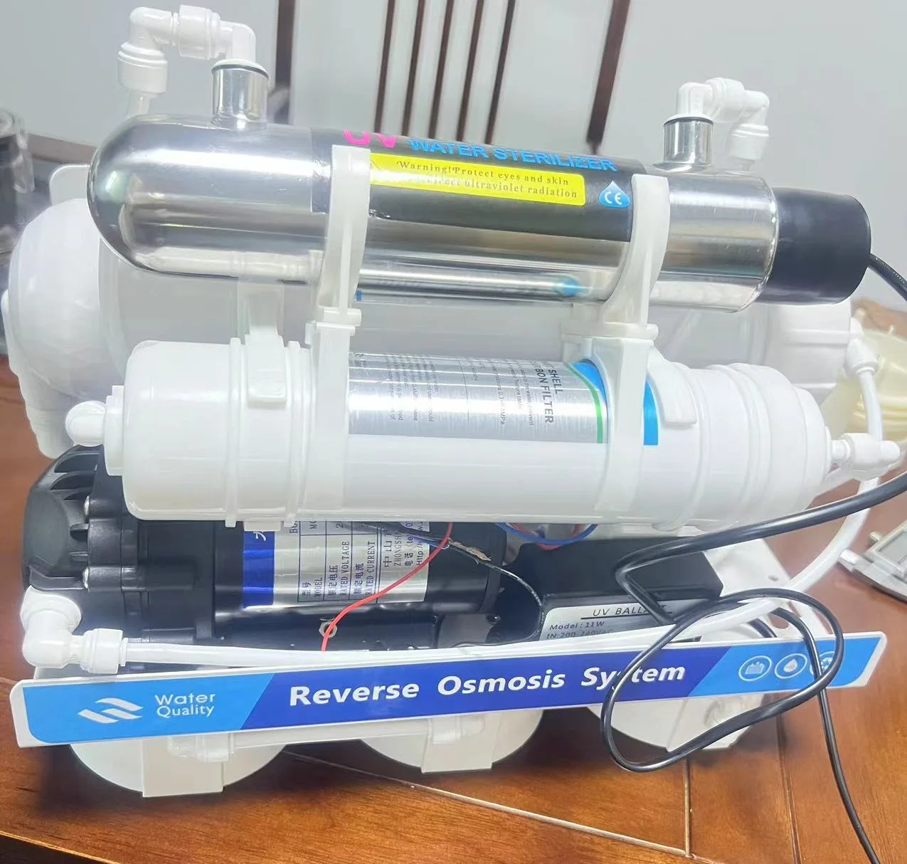 CE 6 Stage UV Light RO Water Purifier Machine Ultraviolet Reverse Osmosis Membrane Filter for Drinking Water