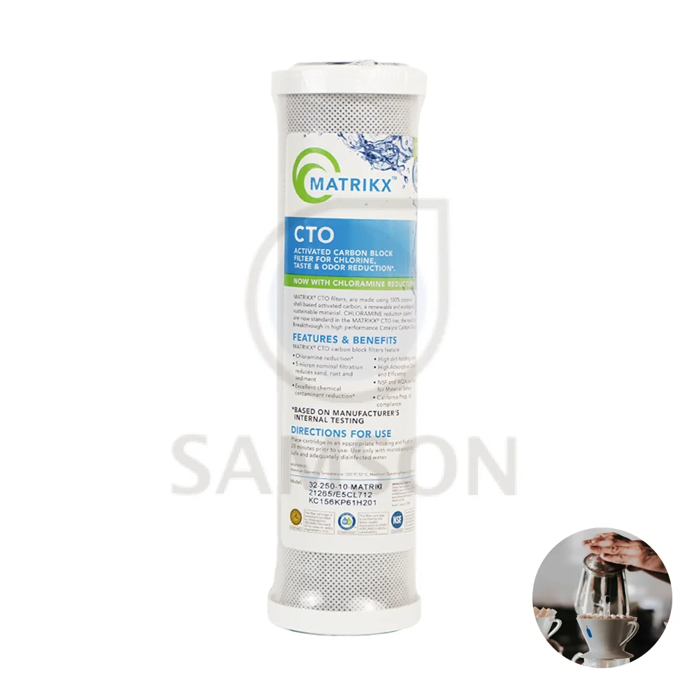 Hot selling 32-250-10-MATRIKX water filter cartridge featuring Twist-and-lock design perfect for Treat well water