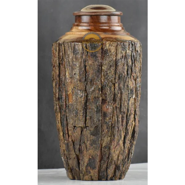 Luxury Rosewood Bark Urn for human ashes Unique Stunning Urn for adult, 3 sizes large, medium, and small urns