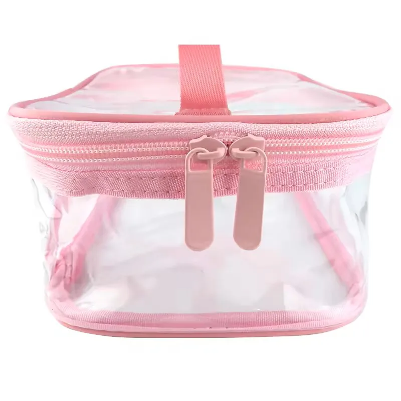 OEM ODM PVC large ladies cosmetic storage bag pvc bag travel transparent bag with zipper Made in Vietnam