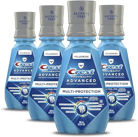 Crest Pro Health Advanced Multi-Protection Mouthwash, Alcohol Free, Extra Deep Clean Fresh Mint, 500 mL