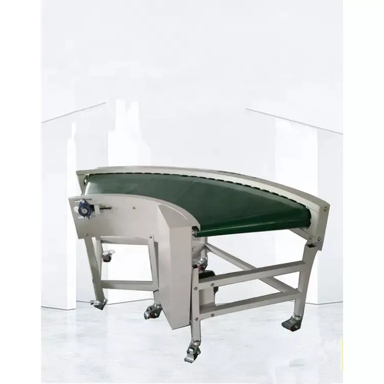 Food Grade 90 Degree Curve Belt Conveyor 90 Degree Roller Conveyor Portable Roller Curve Conveyor