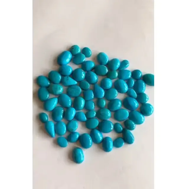 Natural Turquoise known for its captivating blue-green hue and smooth finish With AAA Quality and Exceptional Luster Clarity