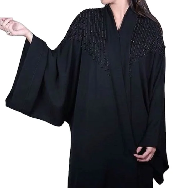 New Dubai Travel Misty Purple Hand Sewn Drill Dress Abaya Muslim Wedding Dress 2022 Moroccan Kaftan Wholesale