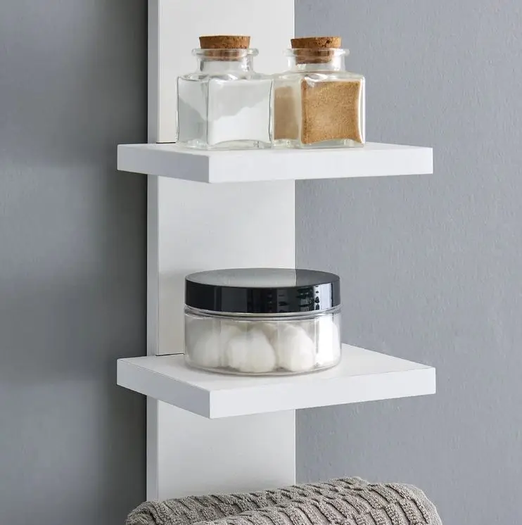 White wood wall shelf high quality wall mounted storage shelf for home hotels living room kitchen decor made in india wholesale