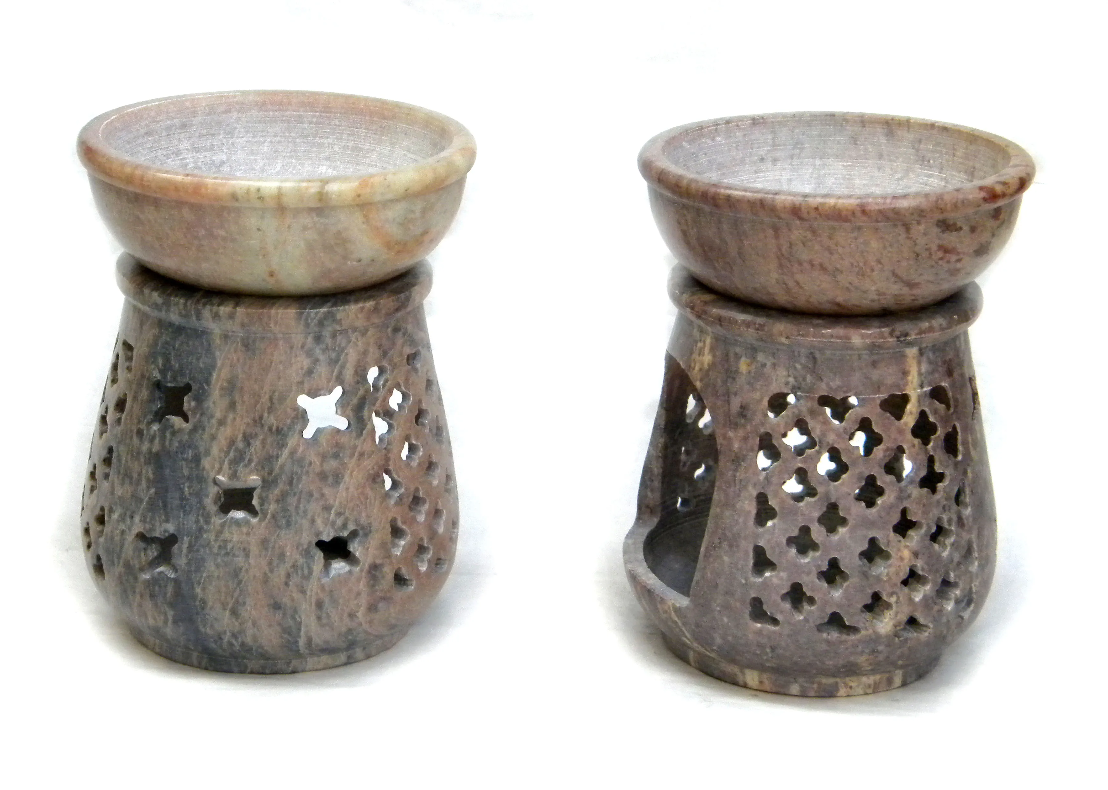 Indian Handcrafted Handmade Oil Burner Lamp Resin Burner Alabaster Aroma Diffuser Candle Warmer Incense Burner and Essence