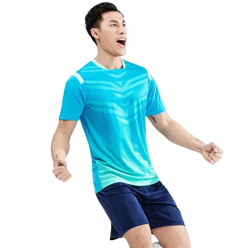 Custom Men Football Jerseys Adult Sport Soccer T-Shirt+Shorts Uniforms Suit Quick Drying Fitness Training Club Team Sets