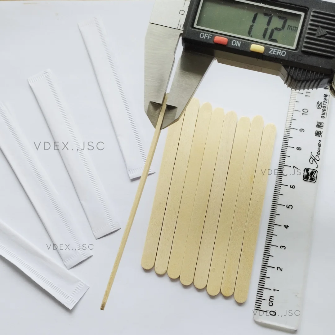 Coffee  sticks flavored wooden coffee stirrers from VietNam coffee stick packing machine clean wood