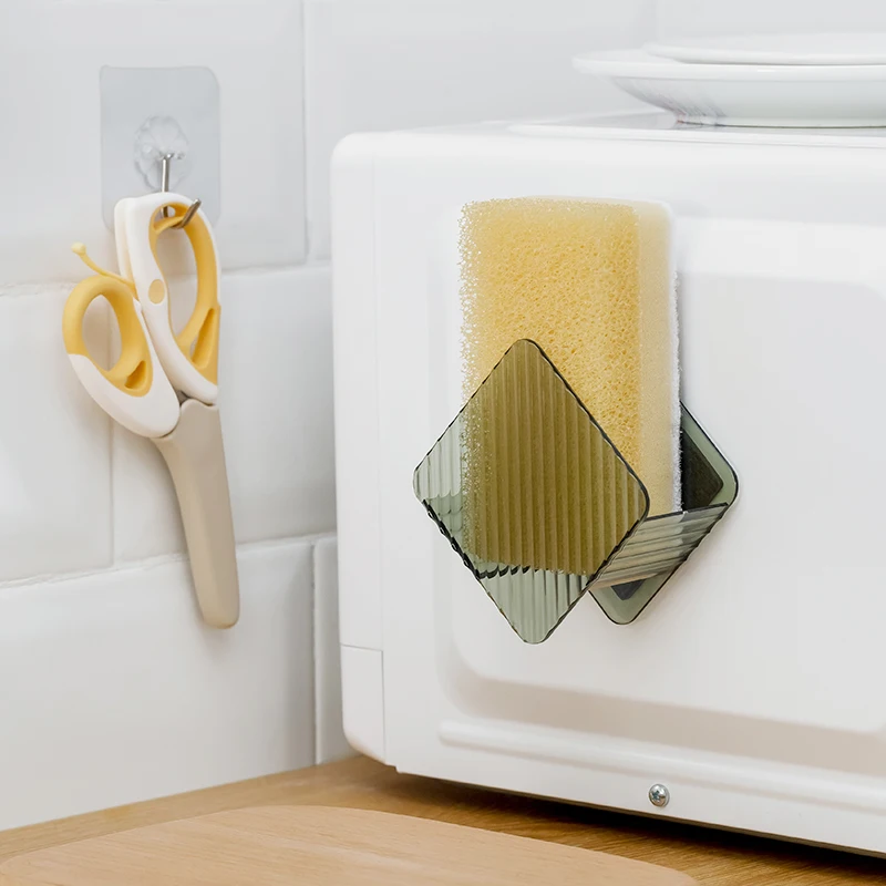 Magnetic Large Load Bearing Metal Refrigerator Kitchen Sponge Rag Does Not Occupy the Storage Shelf