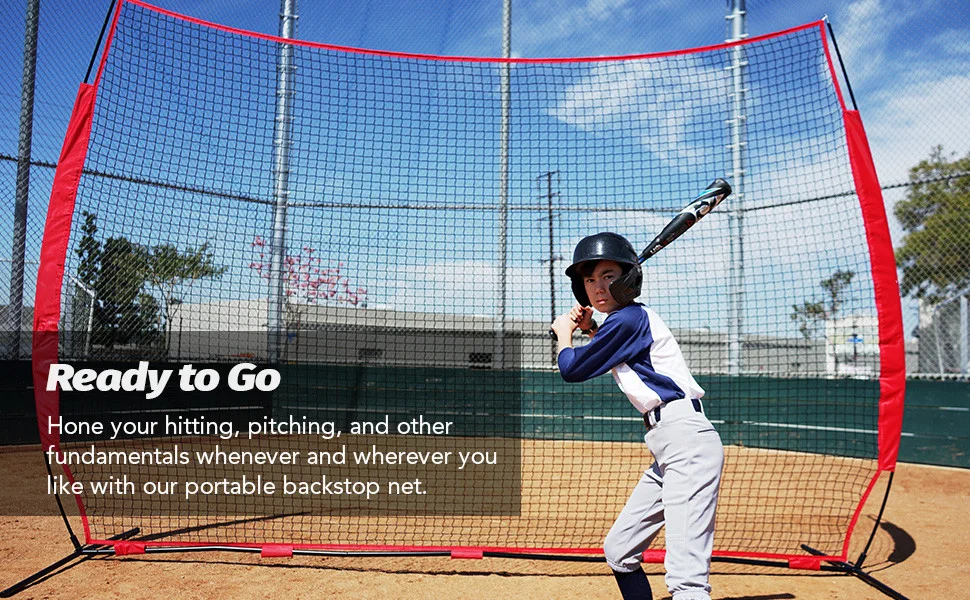 JBBN04C Low Price Portable Large Baseball Batting Soccer Rebound Goal Protection Barricade Barrier Backstop Net