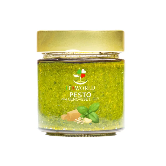 Premium Quality Made in Italy Genoese Pesto DOP Traditional Italian Food gr 180 Itaworld For Restaurant
