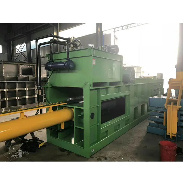 horizontal semi automatic dewatering compactor for aluminum, PET or milk containers