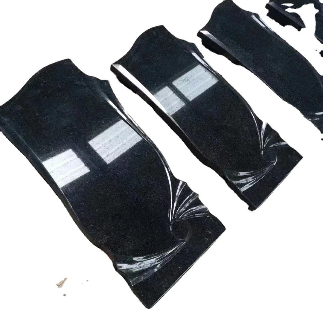 Custom Made Tombstone Granite for Good Quality Headstone Grey Granite Tombstone  Simple Design Tombstone Headstone Cross