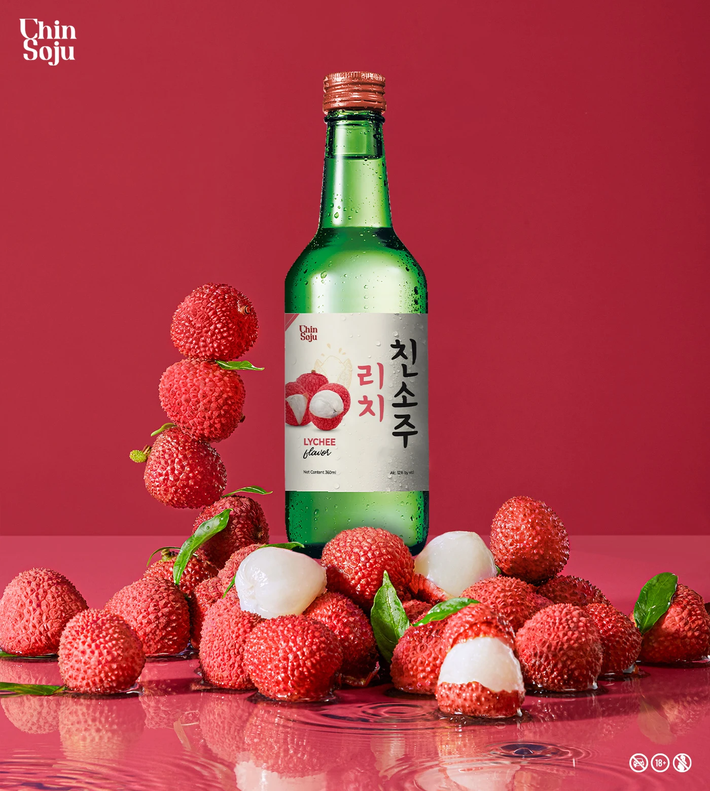 CHIN SOJU Fruit flavours 360ml korea soju high quality low price import tax preferential and OEM service highly recommended