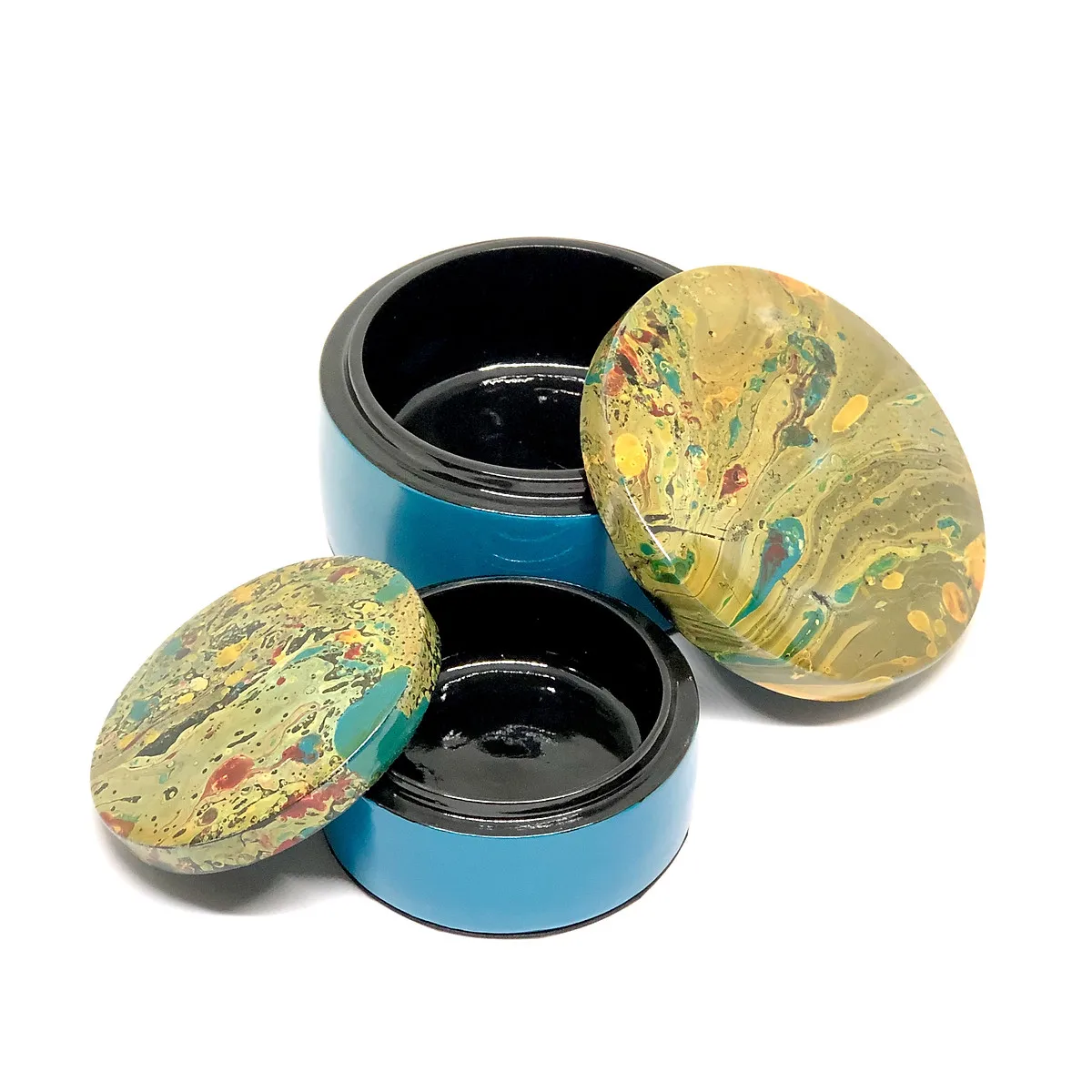 High Quality Set of 3 Unique Luxury Painted Lacquer Box Round Pillars Hot Sale in Bulk Best Price Wholesale Vietnam Supplier