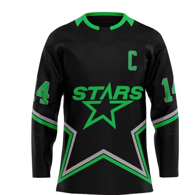 HOT SELLING PREMIUM QUALITY  Polyester  Ice Hockey Jersey Sublimation Printing Embroidered Logo Custom Ice Hockey Uniform 2024