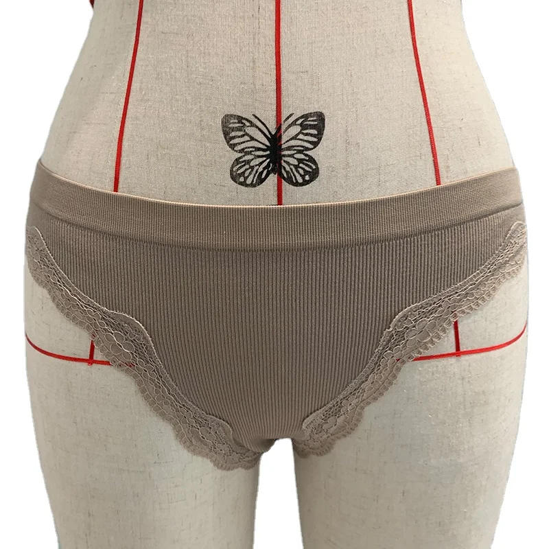 OEM Women sexy panty low waist Cotton crotch lace underwear