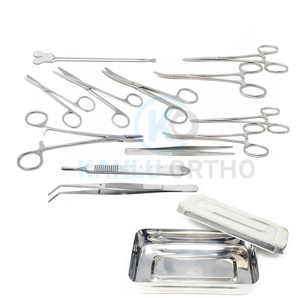 High Quality Surgery Sets OF Medical Trauma Pack - 13 Pcs Basic Minor Surgery Suture Kit By KAHLU ORTHOPEDIC