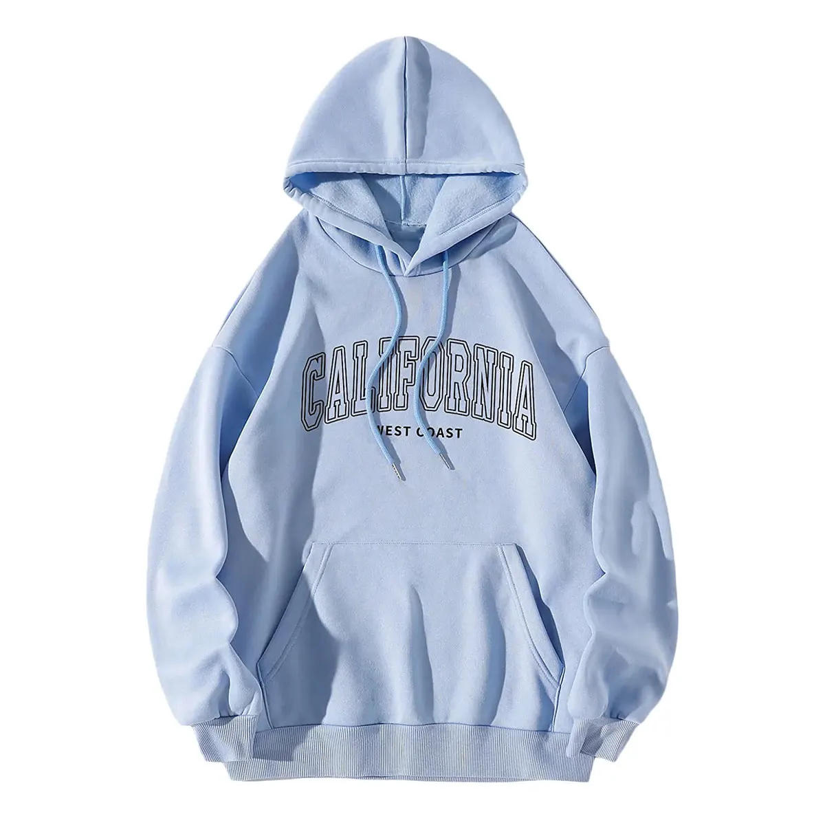 Women Casual Fashion California Hoodie Los Angeles Pullover Drawstring Graphic Sweatshirt Winter Clothing Wholesale