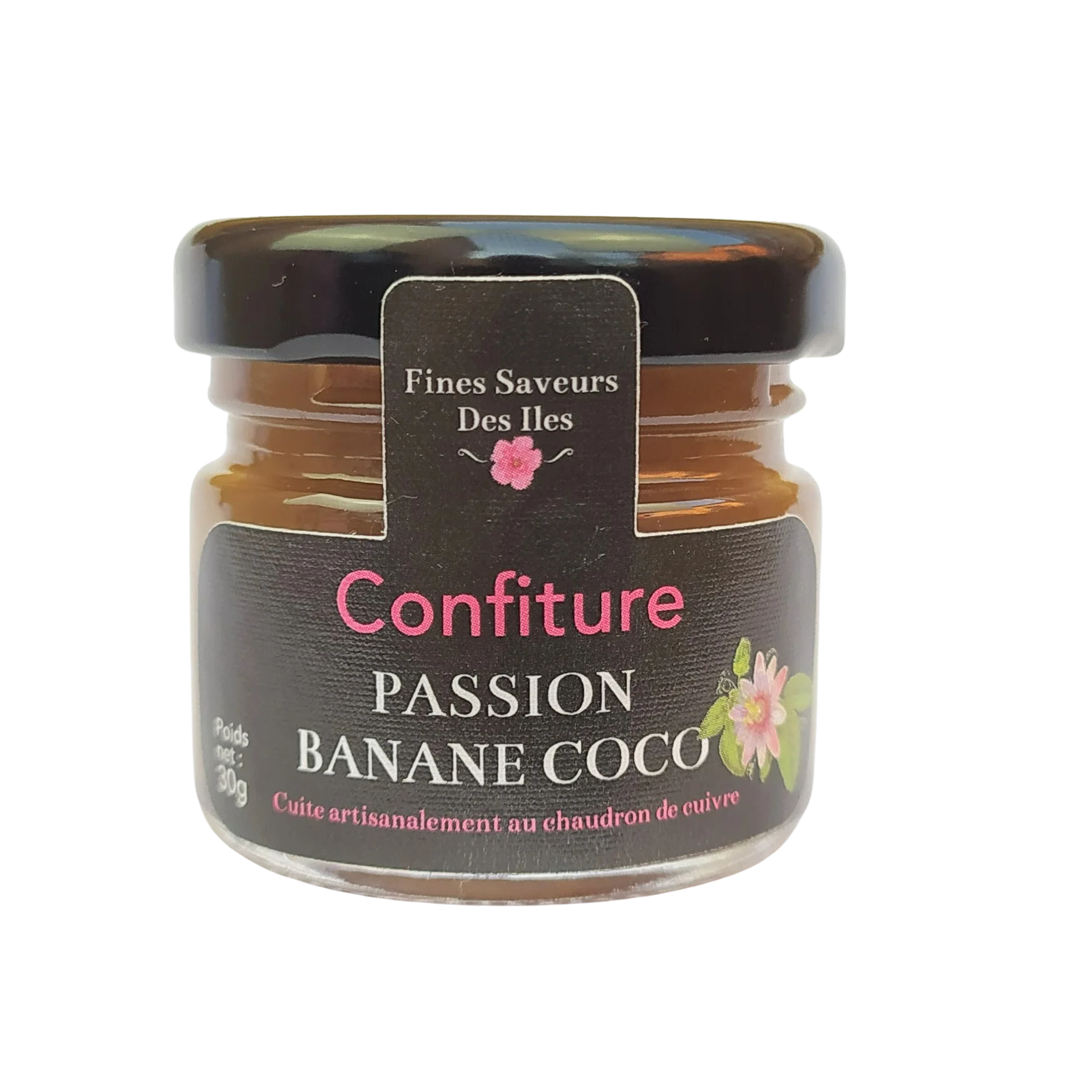 FINES SAVEURS DES ILES EXOTIC Passion Banana Coconut  JAM  30G