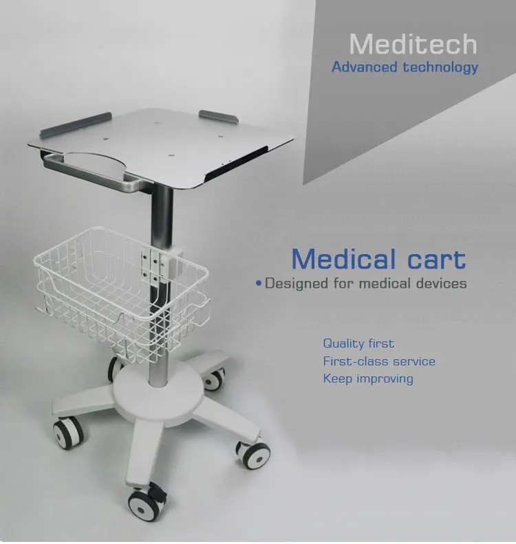 Meditech Good quality stand stainless steal medical trolley