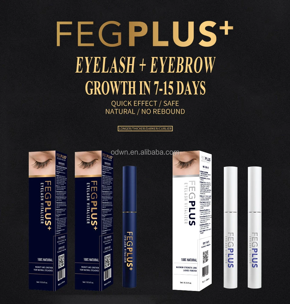 FEGPLUS Wholesale Custom Organic Eyebrow Eye Brow Eyelash Lashes Enhancing Serum Growth Serum