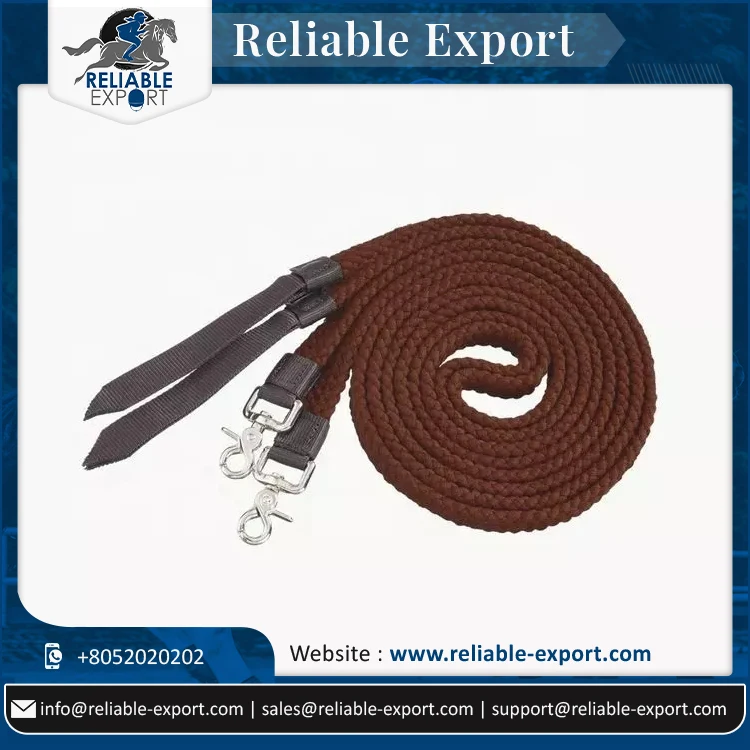 New Horse Riding Equestrian Polyester Horse Reins With Brass Fitting