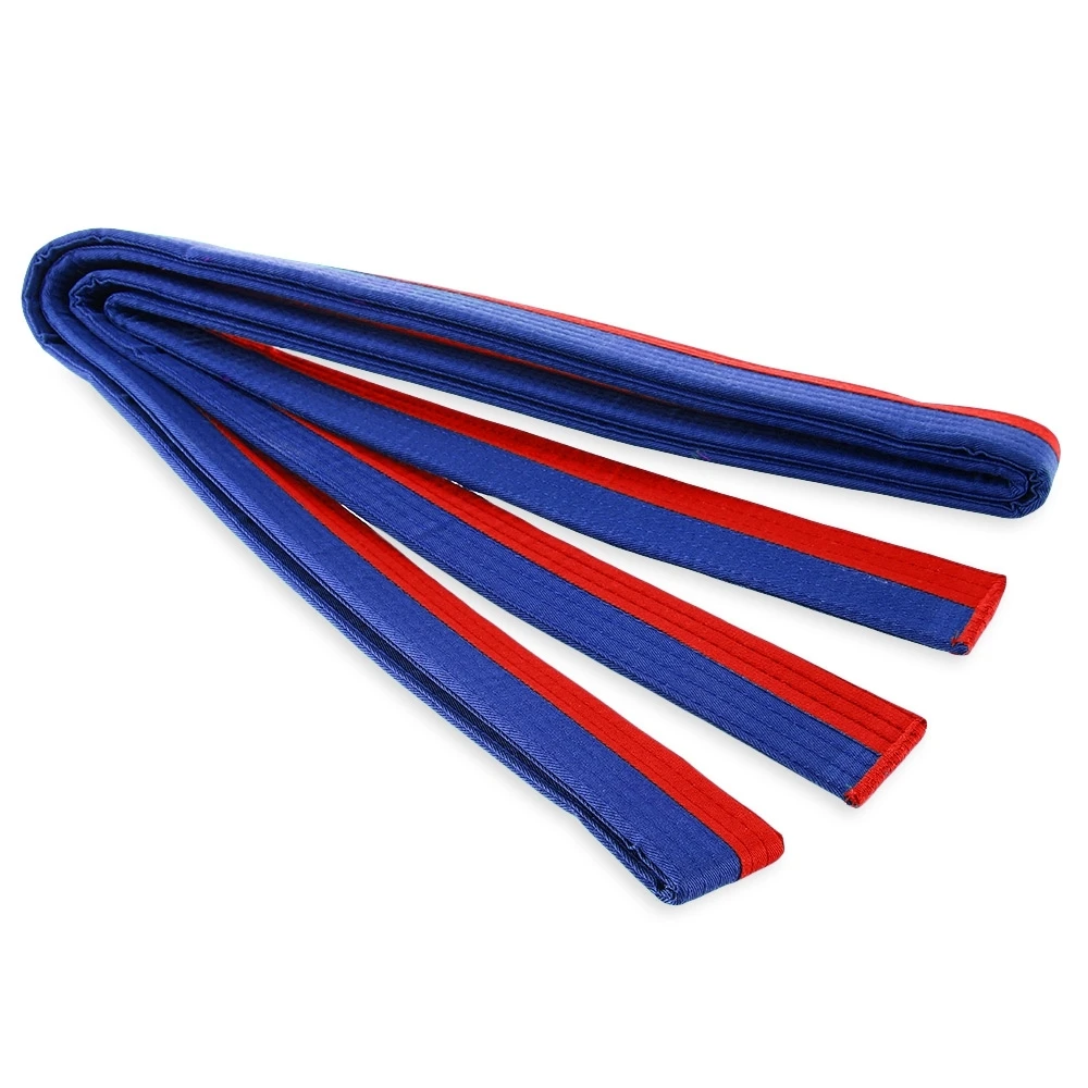 2022 Cheap High Quality Wholesale OEM Custom logo Multi Color Stripe Cotton Martial Arts Belt Karate Taekwondo BJJ Belt