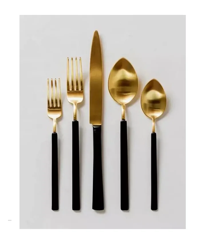 New Design Metal Cutlery Set New Metal Flatware Set of 4 New Metal Flatware In Wholesale Price New Spoon And Fork