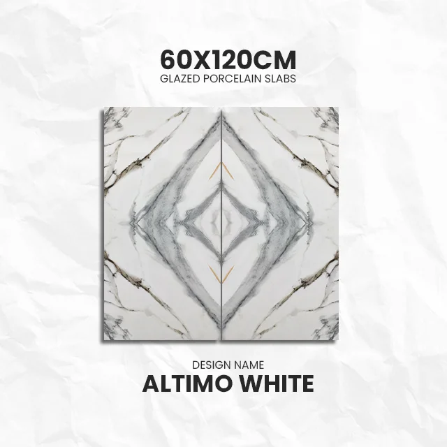 Book Match Design of Polished Glazed Porcelain Tiles 60 x 120 cm Glossy Matt Touch Finish For Villa And Background Wall