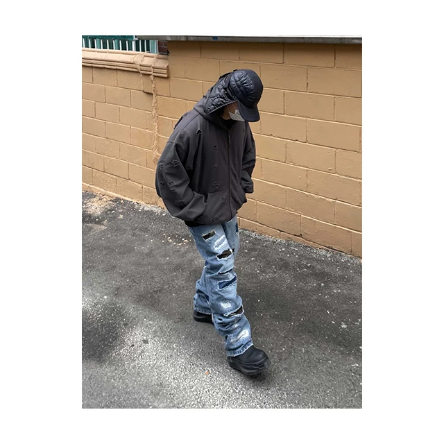 New Best Selling In Korea DEMADEN HOLIDAY-DESTROYED DENIM PANTS High Quality and Hot Selling