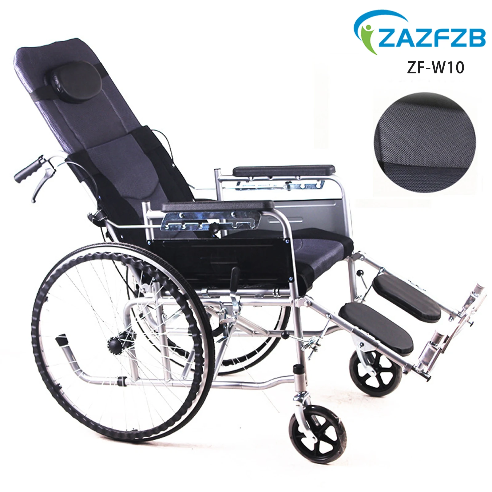 Better quality lower price foldable back half full reclining manual wheelchair cushion and commode